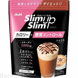 Пищевая добавка Соевый Протеин, Шоколад, Slim Up Slim, Asahi, 360 г