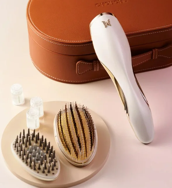 Набор: аппаратная расческа с двумя насадками Meso Brush SOLO CARE, CHOUCHOU — фото 1