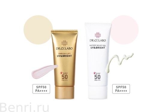 Санскрин, WATERY MILKY GEL UV&BRIGHT, Dr.Ci:Labo, 50 гр