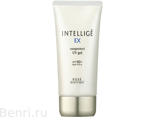 Солнцезащитный гель, INTELLIGE EX sunprotect UV gel SPF50+ / PA++++, KOSE, 100 гр.