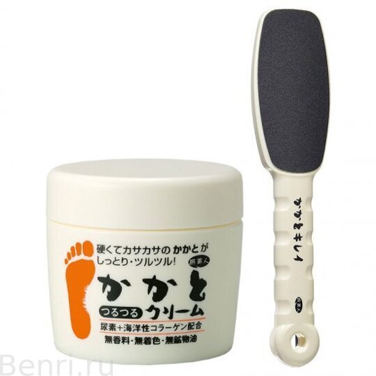 Набор: Крем для пяток, Heel Smooth Cream, 100 гр.+ пилка для педикюра Azuma Kakato Kirei