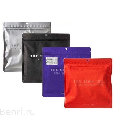 Омолаживающая тканевая маска со стволовыми клетками и NMN, THE STEM CELL NMN FACE MASK, 30 штук.