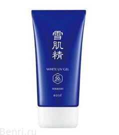 Солнцезащитный гель для лица   Sekkisei white UV gel SPF 50+/PA ++++,80г.